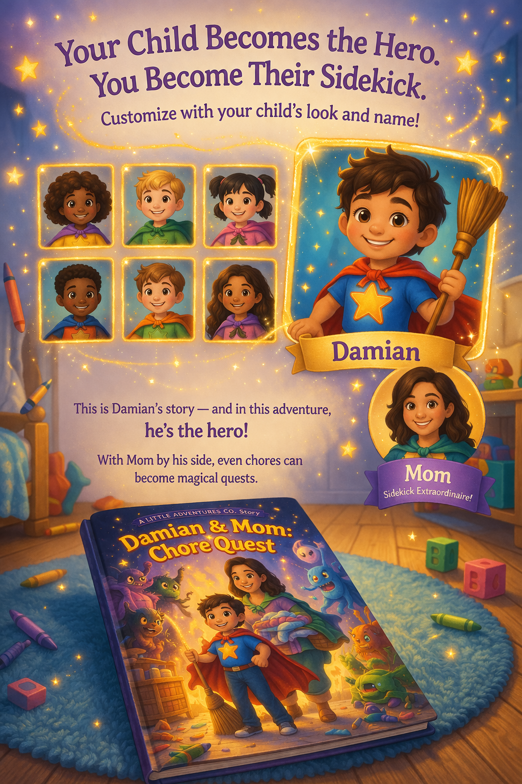 Kids Cleanup Time Hero — Personalized Hero Book