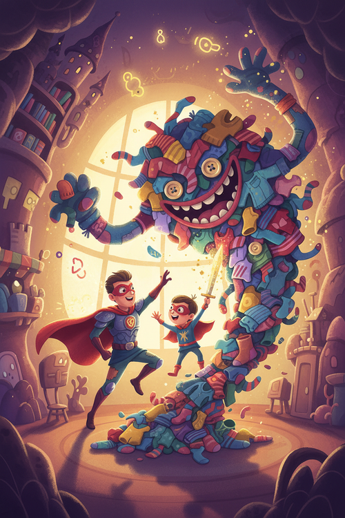 Personalized kids hero adventure storybook cover