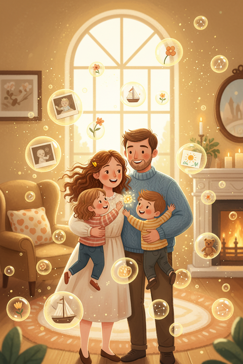 Personalized family keepsake storybook cover